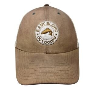 East Slope Outdoors Strapback Trucker Hat Brown One Size Mesh Back Ouray
